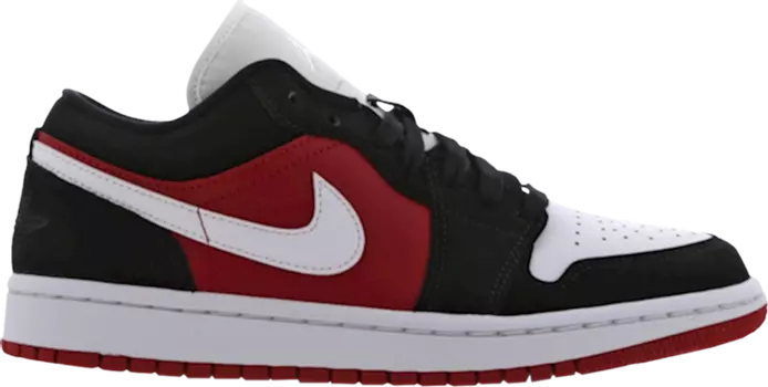 Кроссовки Wmns Air Jordan 1 Low Black White Gym Red, красный