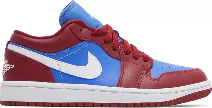 Кроссовки Wmns Air Jordan 1 Low Deep Red Blue, красный