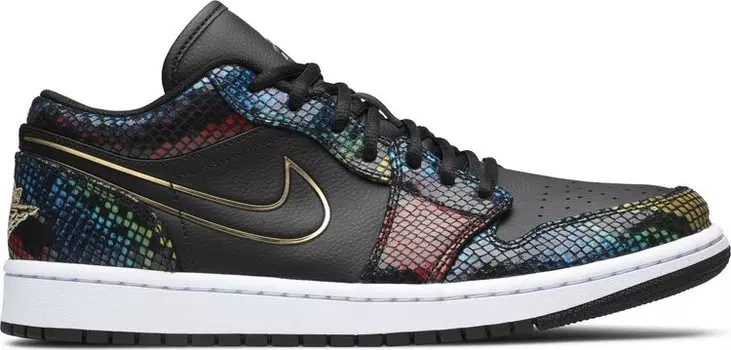 Кроссовки Wmns Air Jordan 1 Low Multi Snakeskin, разноцветный