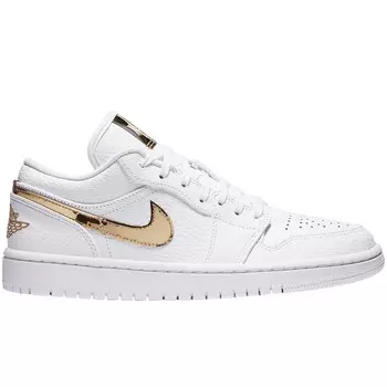Кроссовки WMNS Air Jordan 1 Low SE, цвет Wei/Metallic Gold/Wei