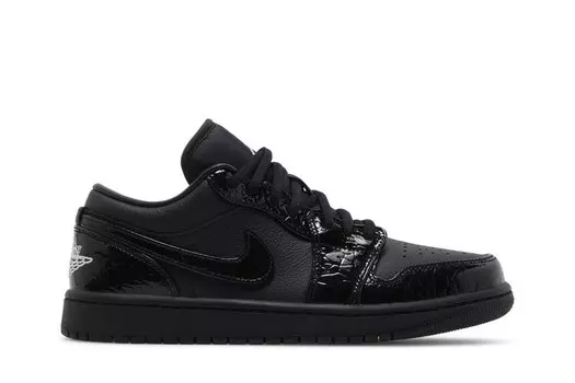 Кроссовки Wmns Air Jordan 1 Low SE, цвет Black Croc