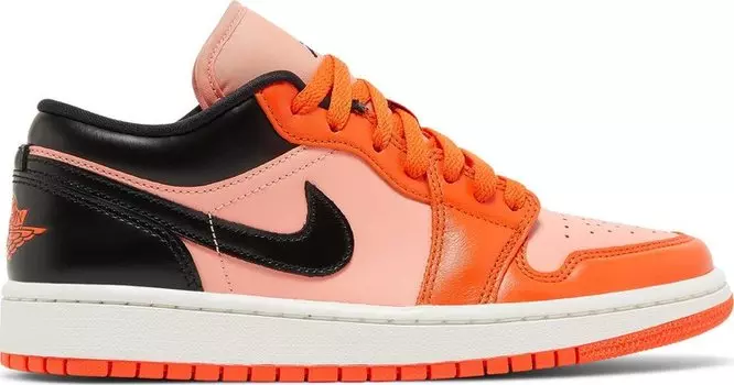 Кроссовки Wmns Air Jordan 1 Low SE Rush Orange Black, оранжевый