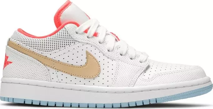 Кроссовки Wmns Air Jordan 1 Low SE White Sesame, белый