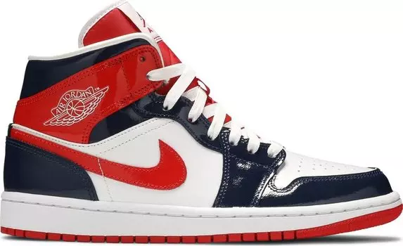 Кроссовки Wmns Air Jordan 1 Mid Champ Colors, красный