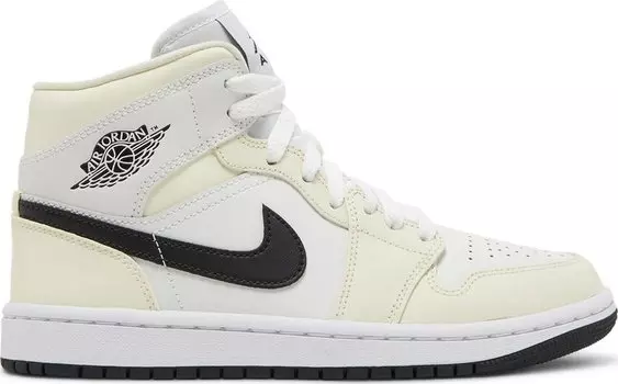 Кроссовки Wmns Air Jordan 1 Mid Coconut Milk, белый