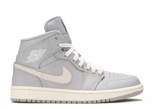 Кроссовки WMNS AIR JORDAN 1 MID 'GREY LIGHT BONE', серый