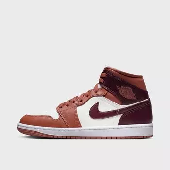 Кроссовки WMNS Air Jordan 1 Mid JORDAN, цвет dusty peach/night maroon/sail/white