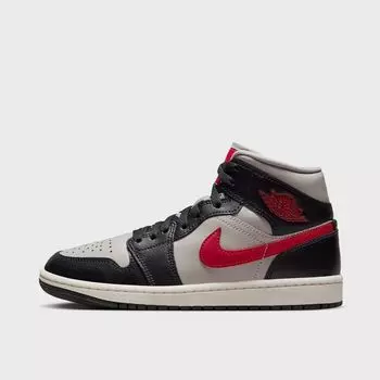 Кроссовки WMNS Air Jordan 1 Mid JORDAN, цвет black/gym red/college grey/sail