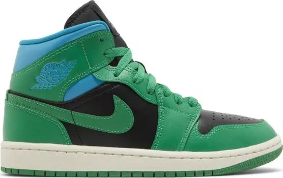 Кроссовки Wmns Air Jordan 1 Mid 'Lucky Green Aquatone', зеленый