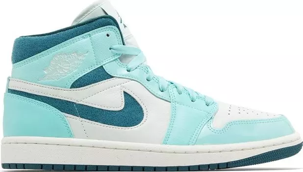 Кроссовки Wmns Air Jordan 1 Mid SE 'Bleached Turquoise', синий