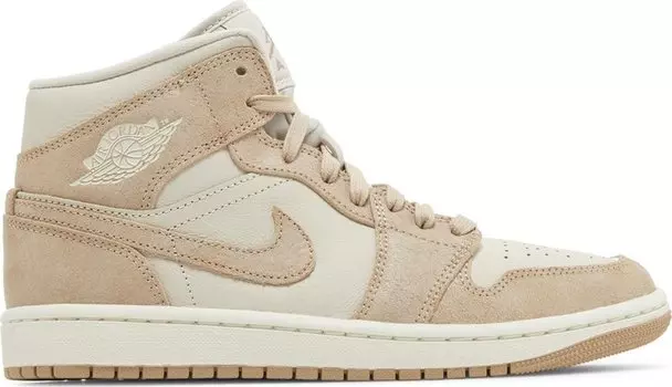 Кроссовки Wmns Air Jordan 1 Mid SE 'Legend Light Brown', коричневый