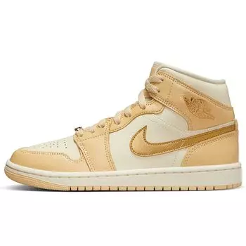 Кроссовки WMNS AIR JORDAN 1 MID SE Jordan, цвет Roter Sternenstaub/Metallisches Kupfer/Wei/Beige