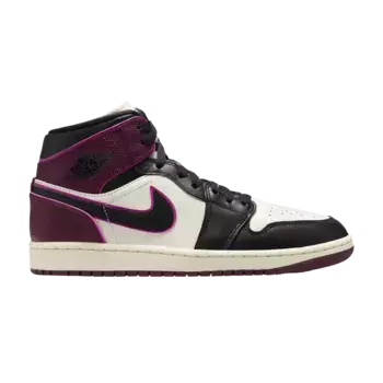 Кроссовки Wmns Air Jordan 1 Mid SE, цвет Bordeaux
