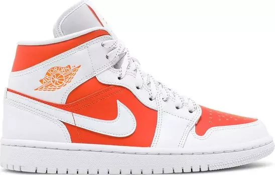 Кроссовки Wmns Air Jordan 1 Mid SE Bright Citrus, оранжевый