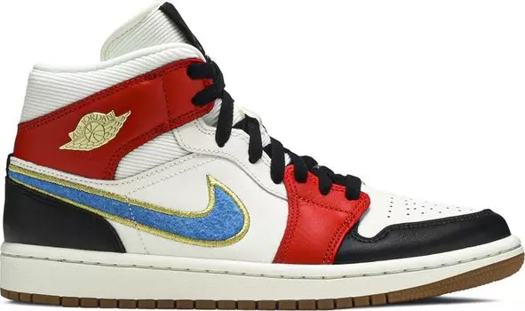 Кроссовки Wmns Air Jordan 1 Mid SE Let(Her)Man, белый