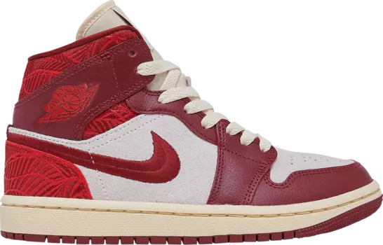 Кроссовки Wmns Air Jordan 1 Mid SE Lift Up, красный