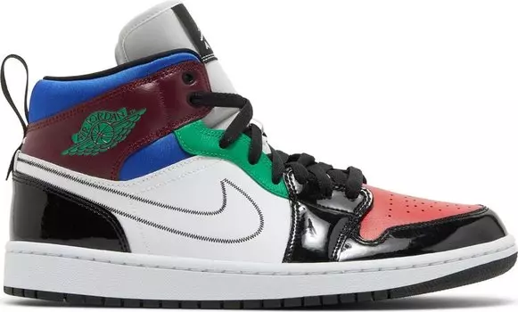 Кроссовки Wmns Air Jordan 1 Mid SE Multi-Color, разноцветный