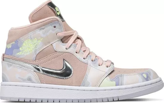Кроссовки Wmns Air Jordan 1 Mid SE P(HER)SPECTIVE, фиолетовый