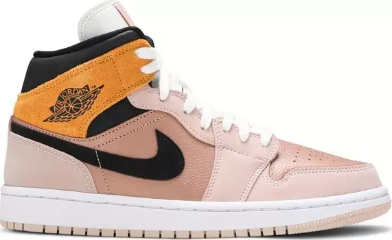 Кроссовки Wmns Air Jordan 1 Mid SE Particle Beige, коричневый