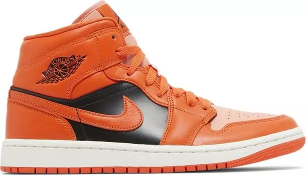 Кроссовки Wmns Air Jordan 1 Mid SE Rush Orange, оранжевый