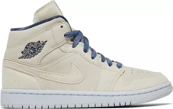 Кроссовки Wmns Air Jordan 1 Mid SE Sanddrift, белый