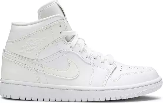 Кроссовки Wmns Air Jordan 1 Mid White Ivory, белый