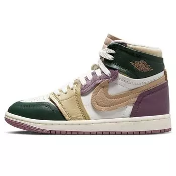 Кроссовки WMNS AIR JORDAN 1 MM HIGH Jordan, цвет Galaktisches Jade/Wstengelb/Beige/Lila