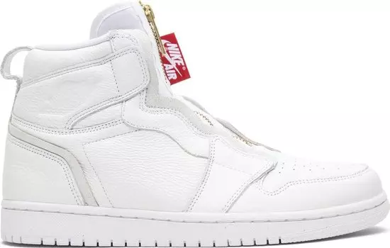 Кроссовки Wmns Air Jordan 1 Retro High Zip White, белый