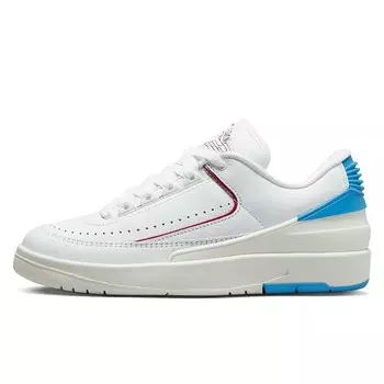 Кроссовки WMNS Air Jordan 2 Retro Low UNC To Chicago, цвет Wei/Rot/Dunkles Pulverblau/Beige