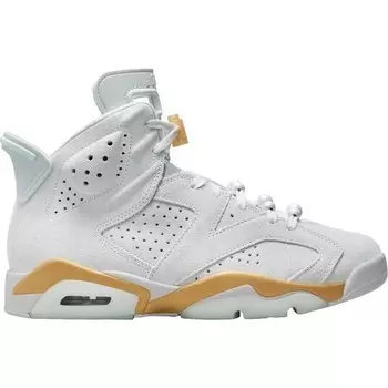 Кроссовки WMNS Air Jordan 6 Retro Pearl, цвет Platinum/Gletscherblau/Metallic Gold