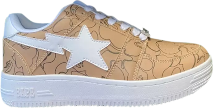 Кроссовки Wmns Bapesta Lined Camo - Beige, коричневый
