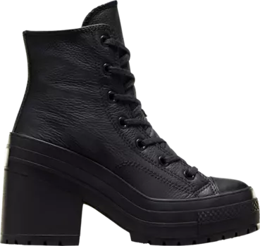 Кроссовки Wmns Chuck 70 De Luxe Heel Leather High 'Black', черный