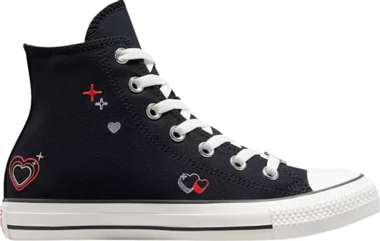 Кроссовки Wmns Chuck Taylor All Star High 'Y2K Heart - Black', черный