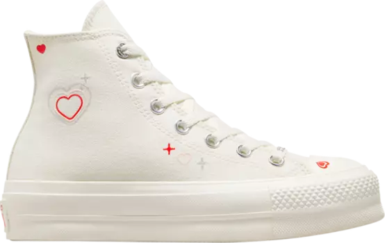 Кроссовки Wmns Chuck Taylor All Star Lift Platform High 'Y2K Heart', кремовый