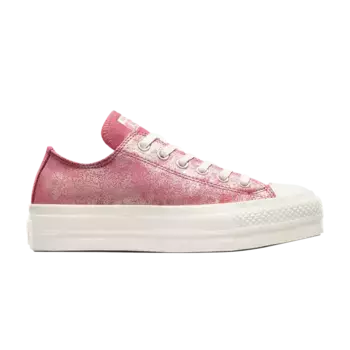 Кроссовки Wmns Chuck Taylor All Star Lift Platform Low, цвет Suede Shimmer - Royal Flush Pink