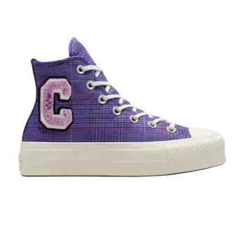Кроссовки Wmns Chuck Taylor All Star Lift High, цвет Plaid - Court Purple
