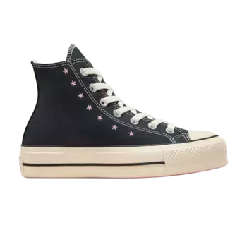 Кроссовки Wmns Chuck Taylor All Star Lift Platform High, цвет Embroidered Stars - Black Lotus Pink