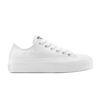 Кроссовки Wmns Chuck Taylor All Star Lift Platform Low 'Embroidered Flowers', белый