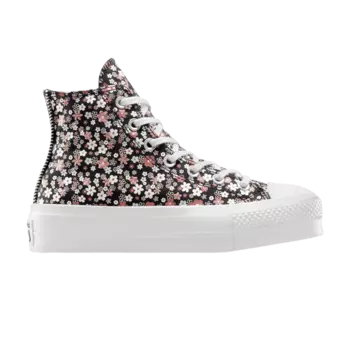 Кроссовки Wmns Chuck Taylor All Star Lift Platform High 'Petite Petals - Total Eclipse', черный