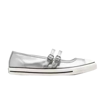 Кроссовки Wmns Chuck Taylor All Star Mary Jane Low, цвет Metallic Leather - Silver