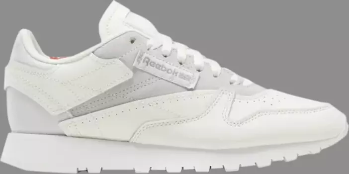 Кроссовки wmns classic leather 'chalk cold grey' Reebok, белый