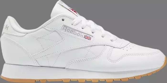 Кроссовки wmns classic leather 'white grey gum' Reebok, белый