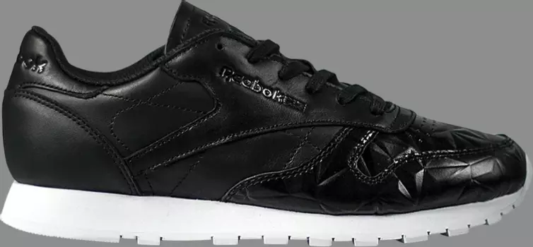 Кроссовки wmns classic leather hype 'metallic' Reebok, черный