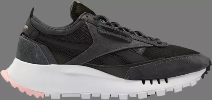 Кроссовки wmns classic leather legacy 'black true grey' Reebok, черный