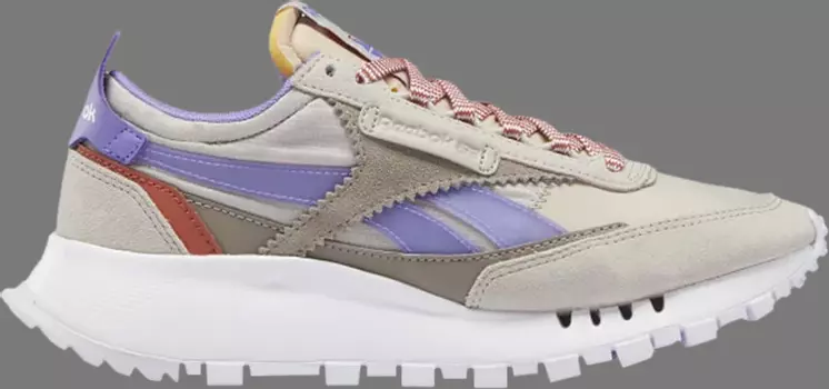 Кроссовки wmns classic leather legacy 'sand stone hyper purple' Reebok, коричневый