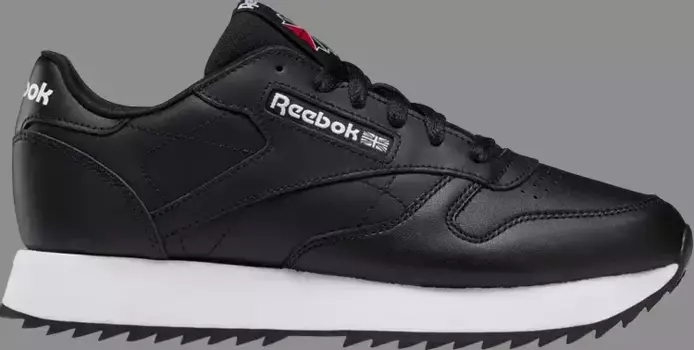 Кроссовки wmns classic leather ripple 'black white' Reebok, черный