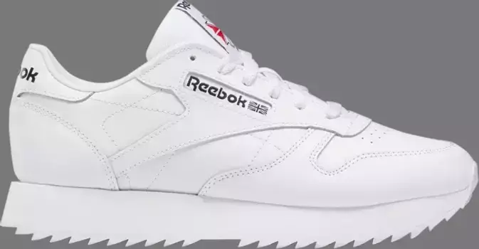 Кроссовки wmns classic leather ripple 'triple white' Reebok, белый