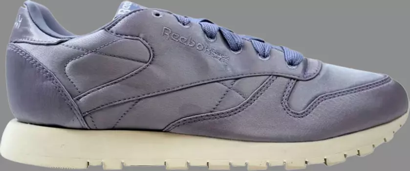 Кроссовки wmns classic leather satin 'purple fog' Reebok, фиолетовый