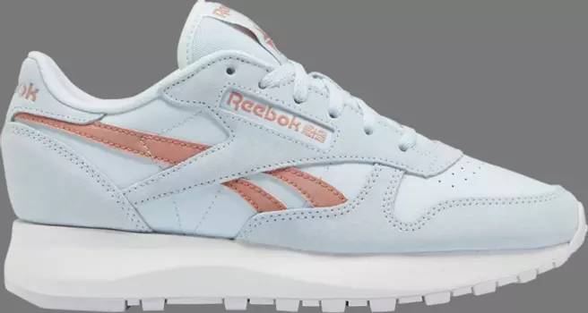 Кроссовки wmns classic leather sp 'glass blue canyon coral' Reebok, синий