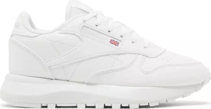 Кроссовки wmns classic leather sp 'white grey' Reebok, белый